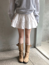 DN Cotton100 Tiered Mini Skirt Pants (2color)