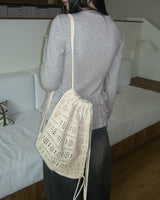 Naro Punching Knit String Backpack