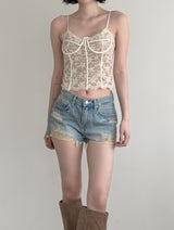 Yusu Damaged Denim Shorts