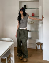Star Patch Parachute Nylon Pants
