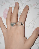 [925SILVER] ICING COOKIE HEART STUD RING
