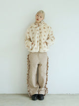 FLOWER RUFFLE PANTS(BEIGE)
