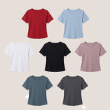 Slim Fit 🌟 Spandex Basic Plain Short-Sleeved T-shirt (8 colors)