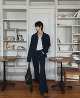 Herries Flare Raw Denim Pants