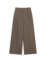 ワイドリネンパンツ (Khaki)