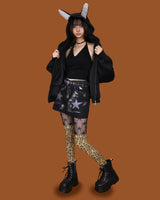 devil stud hood zip-up (2color)