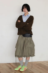 CARGO BALLOON MIDI SKIRT