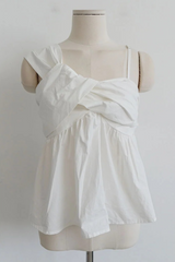 CROSS-WRAP PEPLUM BUSTIER TOP (3COLORS!)