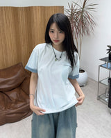 セレン チェック ロールアップ ショートスリーブ Tシャツ