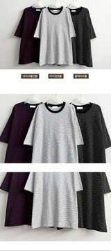ボクシーフィット カラーリング シンライン 半袖 Tシャツ