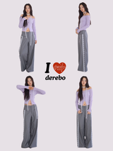 side lace wide slacks