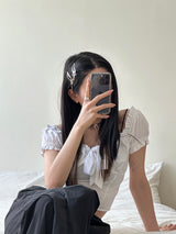 キラキラリボンヘアピン (2color)