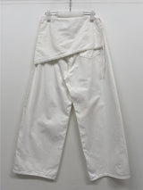 Lace Wrap Balloon Fit Wide Pants