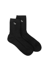 tht rib mid socks - black    