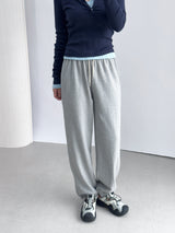 Sharen Elastic Waist Tracksuit Training Pants French Terry Jogger Pants