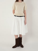 Button midi skirt