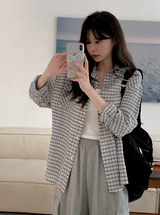 #Seersucker Check Overfit Shirt (2color)