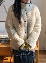 Gelto High Neck Fur Jacket