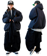 Oversized Two-Way Washed Puffer Jacket (6oz)