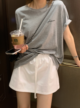 リア メール レタリング ショート スリーブ Tシャツ / 3カラー