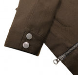 PINTUCK COTTON JACKET (BROWN)