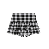 Evania Check Ruffle Skort