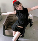 diarc black button sh / bl