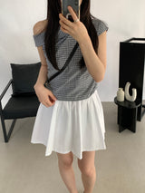 Barrier flare mini skirt