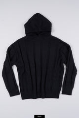 Poulsen ribbed wool hooded knit