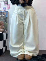 INSIDE-MINK🤍 PINTUCK BASIC LONG WIDE PANTS 🤍🖤🩶3COLOR