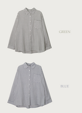 #Seersucker Check Overfit Shirt (2color)