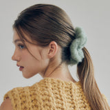 WIDE FUR SCRUNCHIE (MINT)