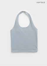 [B-BASIC] Summer Stripe Halter Sleeveless