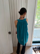 halter neck pleats dress