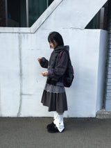 ワッフルポケットフリースジップアップ
