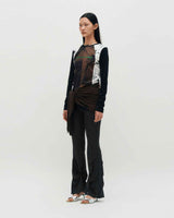 Sheer Layering Pants _ BLACK