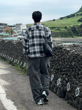 フェイドクロップチェックシャツ