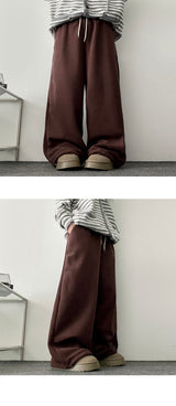 G DEN string thick fleece wide pants