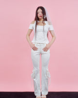 ROSE HALTER BLOUSE [WHITE]