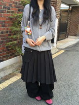 ボリューム ワイド バンディング パンツ