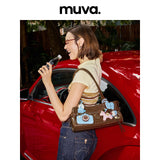muva. 本革 オイルワックスレザー バイカー風 ショルダーバッグ