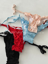 a frill ribbed bikini