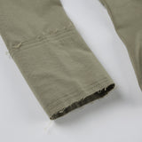 Ami khaki pocket stand long-sleeved shirt