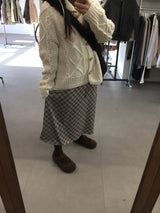 メロウシフォンチェッカースカート (2 Colors)