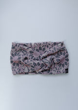 Floral Two-way Hair Bandana_Pink&Grey