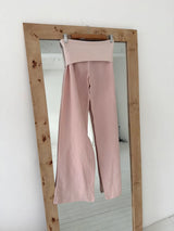 Folding wide cotton pants(2c)