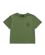 ダブルラインスタックロゴクロップTシャツ
