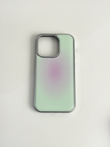 blush epoxy silver case-pink+light green