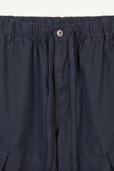 Buckle Washed Cargo Wide Pants