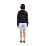 1/2 セーフティーアスラフードジップアップ (PURPLE/NAVY)